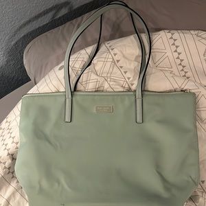 Mint green nylon Kate Spade tote